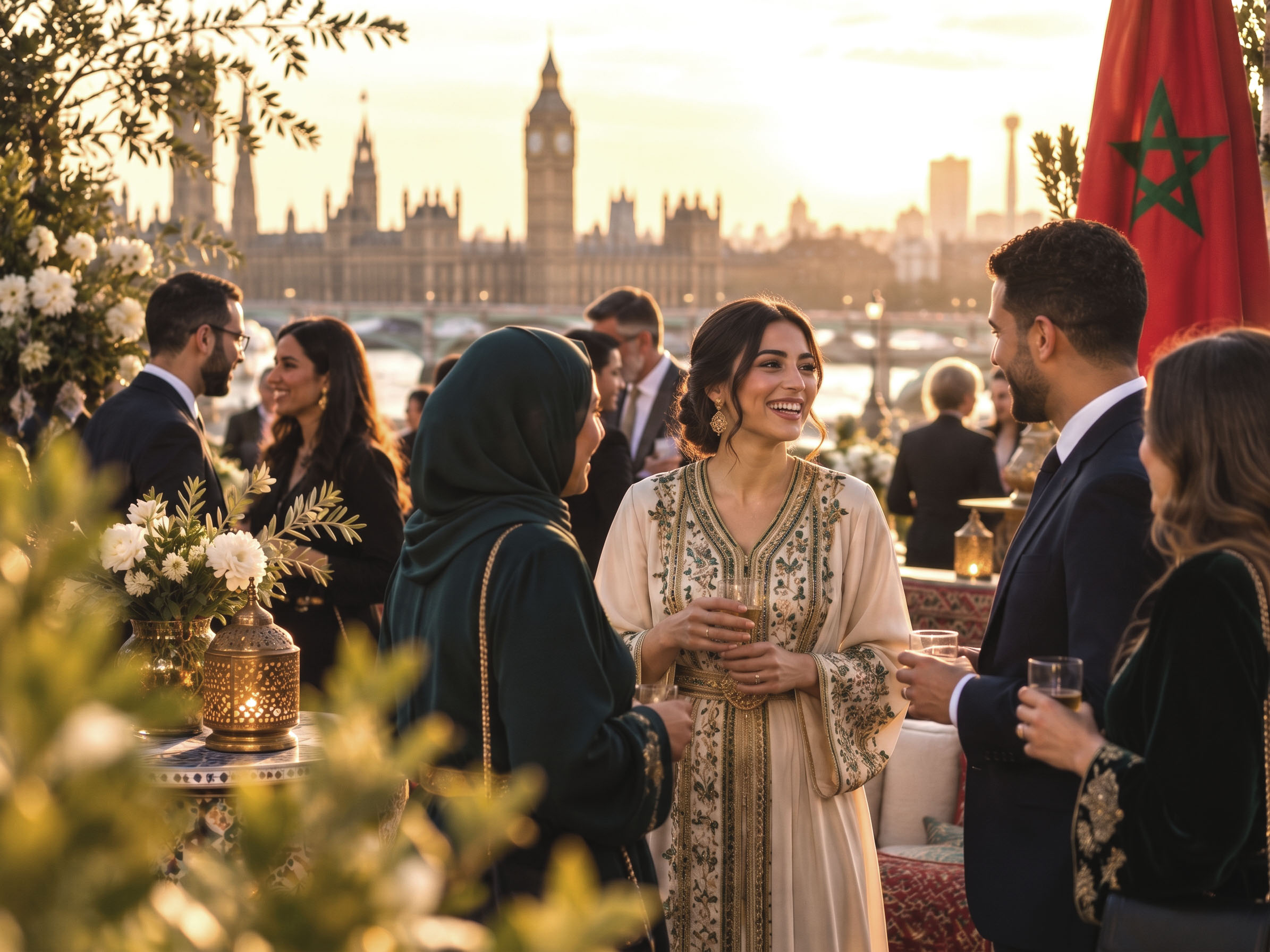 British Moroccan community gathering in the United Kingdom