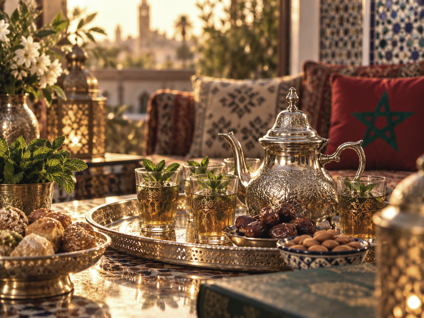 Traditional Moroccan tea and hospitality